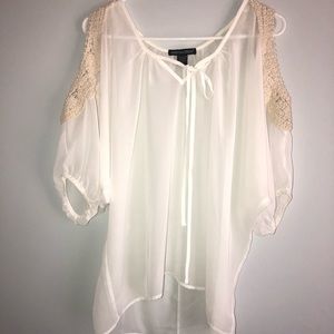 Sheer white top